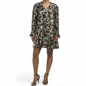 Anthropologie black and metallic gold Dress, Small (New with Tags)